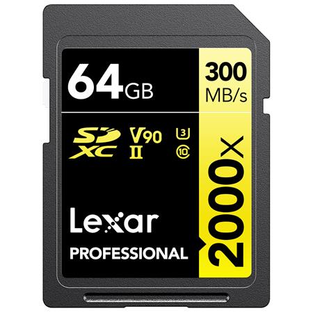 malicious matchmaker Manhattan Lexar Professional 2000x 64GB SDXC UHS-II Memory Card, 2-Pack  LSD2000064G-B2NNU