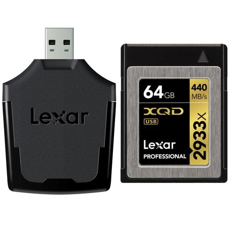 Lexar 112GB Professional 112x XQD 12.12 Memory Card and USB 12.12 Reader Bundle
