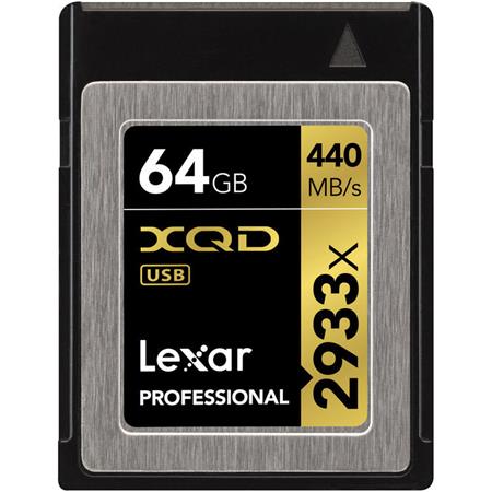 Lexar 64GB Professional 2933x XQD 2.0 Memory Card, 440MB/s Maximum Read  Speed