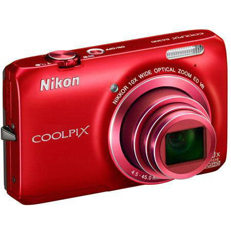 Nikon Coolpix S6300 Digital Camera - Red - Refurbished by Nikon U.S.A.