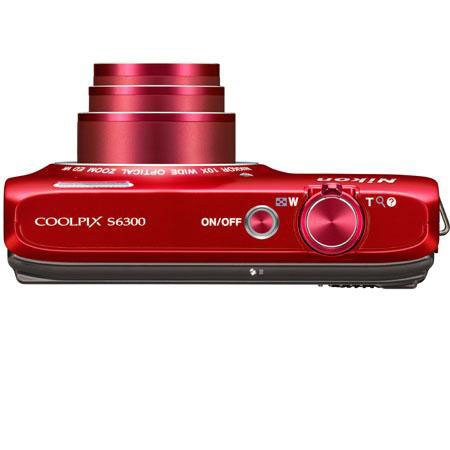 Nikon Coolpix S6300 Digital Camera - Red - Refurbished by Nikon U.S.A.