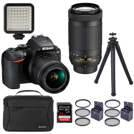 Nikon D3500 24mp Dslr Camera With Nikkor 18 55mm And 70 300mm Lens W Acc Bundle 15 D