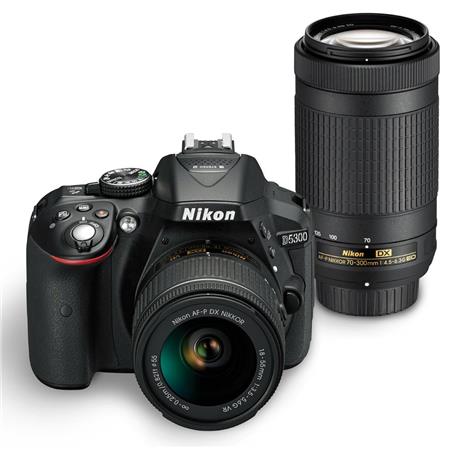 Nikon D5300 DSLR Camera with 18-55mm VR Lens and 70-300mm ED Lens