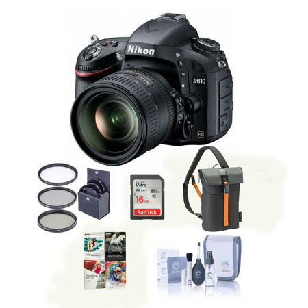 Nikon D610 DSLR with 24-85mm VR Lens and Free Accessories