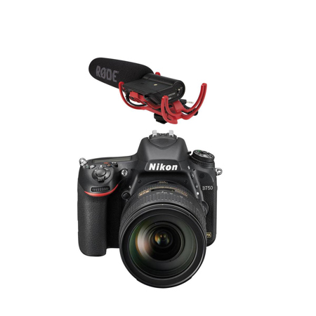 Nikon D750 DSLR Camera w/ 24-120mm f/4G ED VR Lens & Rode VideoMic