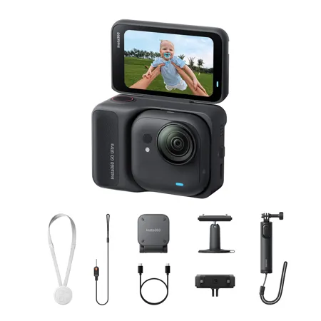 Insta360 GO Ultra 4K Action Camera Creator Bundle Midnight Black