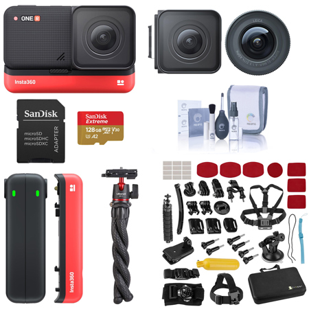 Insta360 One R Twin Edition With 4k And Dual Lens 360 Module With Action Kit F Insta360 One R Twin Edition With 4k And Dual Lens 360 Module With Action Kit F