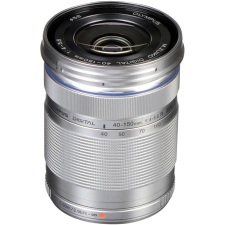 Olympus M.Zuiko Digital ED 40-150mm f/4-5.6 R Lens for Micro Four Thirds,  Silver