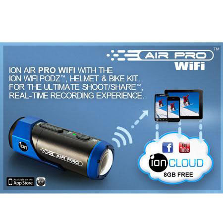 ION Air Pro Wi-Fi HD Video Camera, 5MP Photo Resolution, Dual File Recording