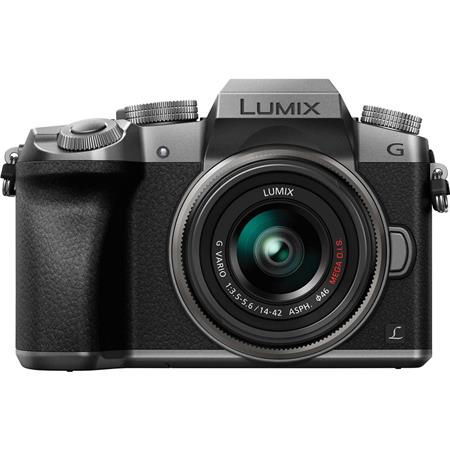 Panasonic Lumix DMC-G7 Mirrorless 14-42mm Lens, Silver DMC-G7KS