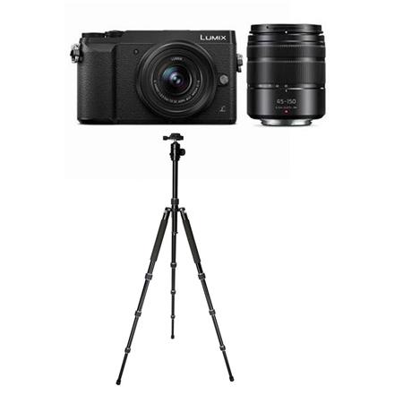 Mordrin Af en toe Oranje Panasonic Lumix DMC-GX85 Camera w/12-32mm & 45-150mm Lenses, Black W/Tripod  DMC-GX85WK T