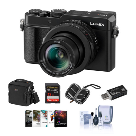 Panasonic Lumix DC-LX100 II Digital Camera, Black, with Free PC