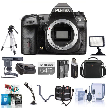 Pentax K-3 II DSLR Camera Body - Black - with Pro Accessory Bundle