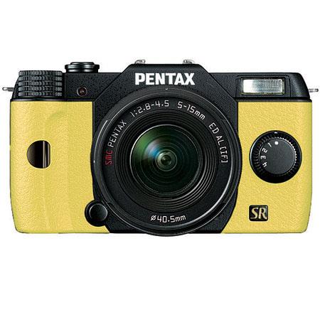 カメラ デジタルカメラ Pentax Q7 Mirrorless Digital Camera with 5-15mm Q Lens (27.5-83.0mm 35mm  equiv) - Black / Yellow