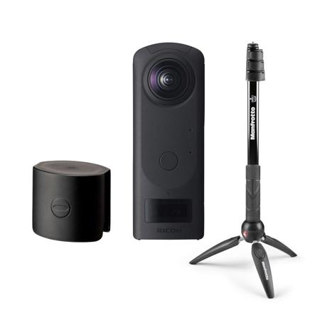 Ricoh Theta 360 Degree Spherical Panorama Camera, W/Manfrto Mini Tripod T