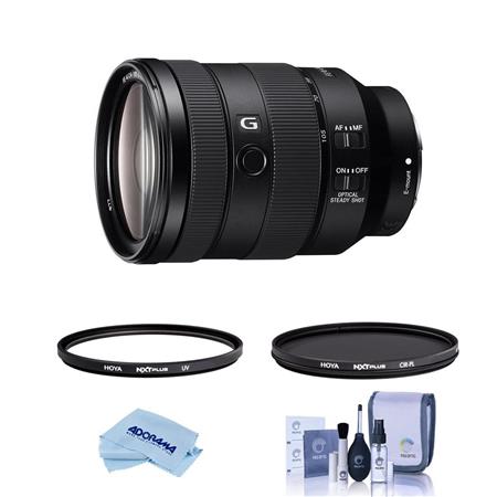 Sony FE 24-105mm f/4 G OSS Lens for Sony E with Hoya 77mm UV+CPL