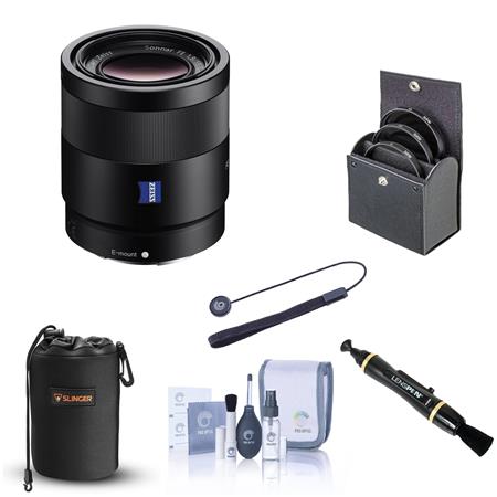 Sony Sonnar T* FE 55mm f/1.8 ZA Lens for Sony E with Essentials Kit