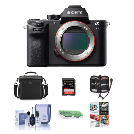 Alpha a7S II Mirrorless Digital 4K Camera, - Bundle with Camera Bag, 32GB SDHC U3 Card, Cl