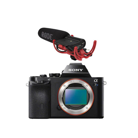 Sony Alpha a7S Mirrorless Digital Camera w/RODE VideoMic with Rycote Lyre system