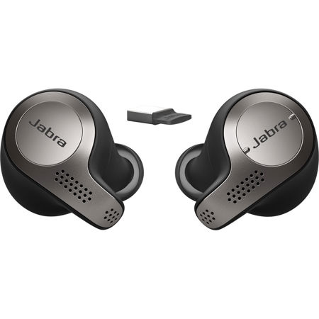 Jabra Evolve 65t UC Wireless Earbuds with Link 370 USB Adapter 6598-832-209