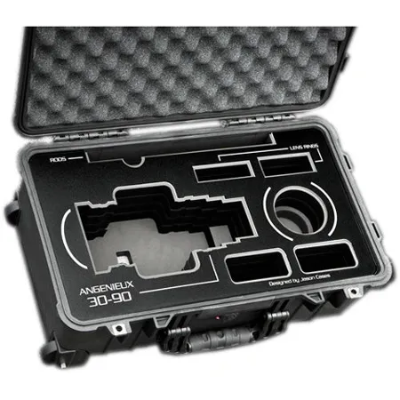 Jason Cases Case with Laser-Cut Foam for Angenieux EZ-1 30-90mm Lens, Black