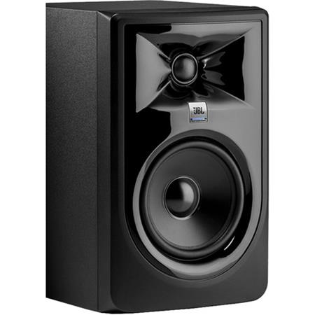 JBL 306P MKII 6.5 Inch Powered Studio Monitor 2-Way Studio Reference Powered Speaker Set with 2X Senor Microphone Cable 2X TRS Balance Cable 1x Adapter Cable and Zorro Polishing Cloth