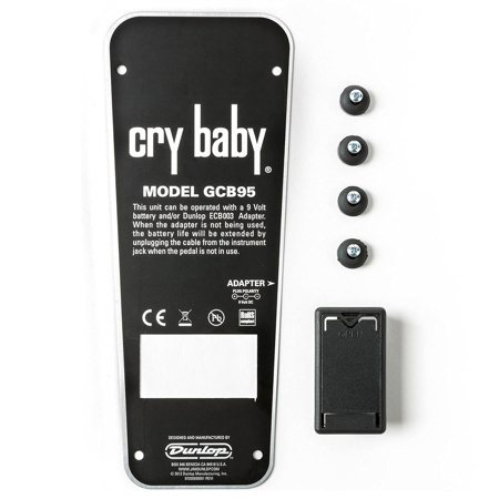 Jim Dunlop Ecb152c Bottom Plate With Battery Door And Rubber Feet