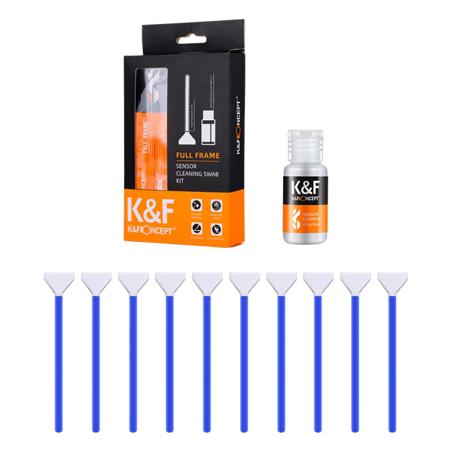 K&F Concept  24mm Full-Frame Sensor Cleaning Swab Kit with 10x 24mm Cleaning Swabs and 1x 20ml Cleaning Liquid