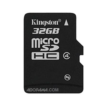 Kingston Digital 32GB microSDHC Class 4 Flash Memory Card SDC4/32GBSP