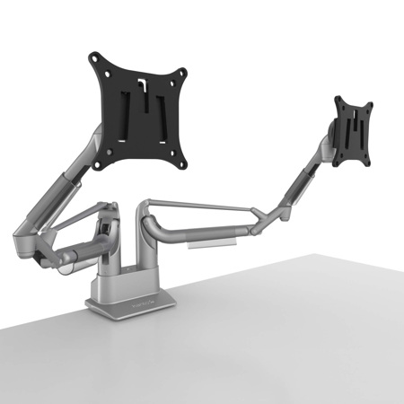 Kanto Dual Arm Desktop Monitor Mount For 17 32 Displays Silver Kanto Mount Picture 1 Regular