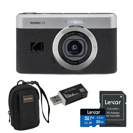 Kodak PIXPRO C1 デジタルカメラ BLACK SDカードつき Kodak PIXPRO C1 Digital Camera Black DSC-C1-BK-US-1 - Best Buy