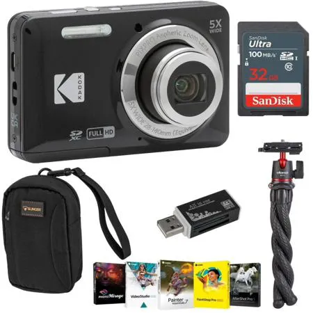 デジタルカメラ KODAK PIXPRO FZ55 ブラック Amazon.com : Kodak Pixpro FZ55 Digital Camera (Black) Bundle