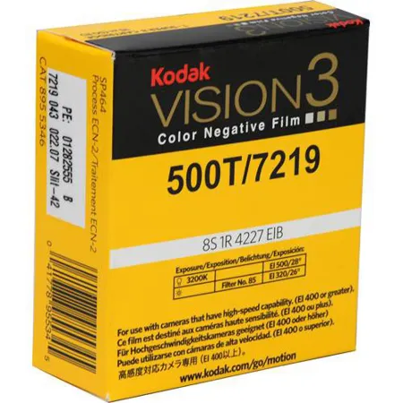 Kodak VISION3 500T/7219 Color Negative Film, SP464 Super 8