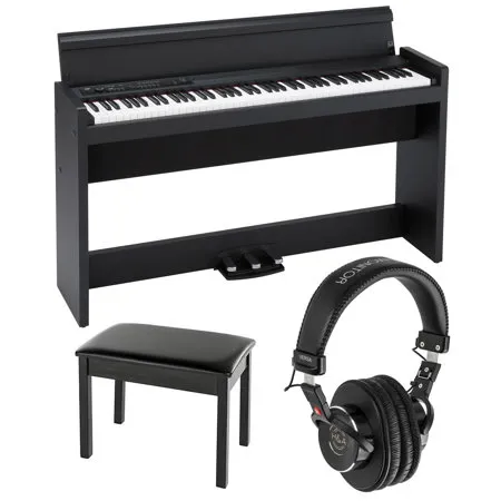 KORG LP-380 デジタルピアノ 黒 Korg LP-380 88-Keys Grand Digital Piano, Black with Bench