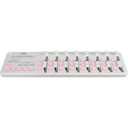 Korg NanoKONTROL2 Slim-Line USB MIDI Controller, White NANOKON2WH