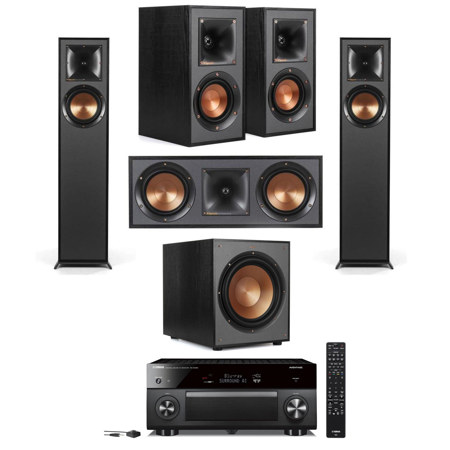 Klipsch 2x R610f Floor Speaker W R41m Bookshelf R52c Speakers