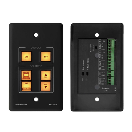 Kramer Electronics Rc 62 6 On Room Controller With 1 Gang Wall Plate Us B - Wall Plate Labels Kramer Electronics Rc 62 6 On Room Controller With 1 Gang Wall Plate Us B - Wall Plate Labels