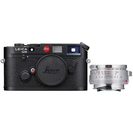 Leica M6 35mm Film Rangefinder Camera, Black,w/35mm f/1.4 Summilux