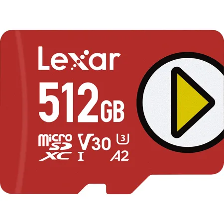 Lexar PLAY 512GB UHS-I V30 A2 microSDXC Memory Card