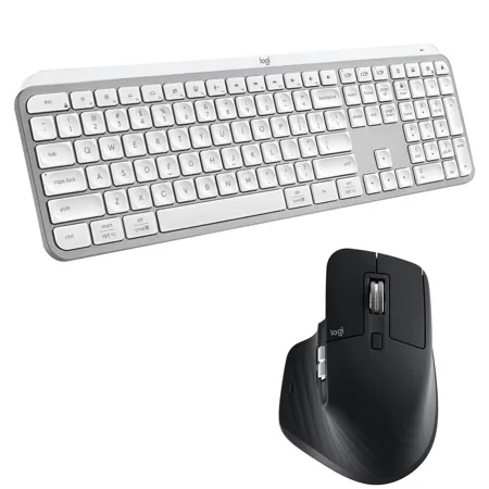Logitech MX Keys S Wireless Keyboard, Pale Gray with MX Master 3S