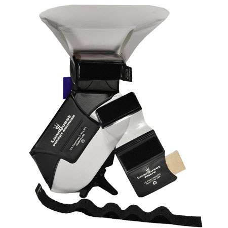 LumiQuest Flash Pocket Bouncer, Flash Diffuser with UltraStrap, Universal Classic Design for External Camera Flashes, Black