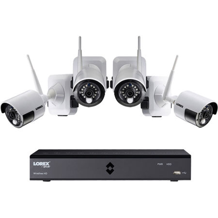 lorex 100 wire free 6 channel hd 4 camera security system