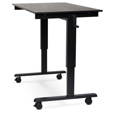 Luxor 48 Crank Adjustable Height Standing Desk Black Oak Desk