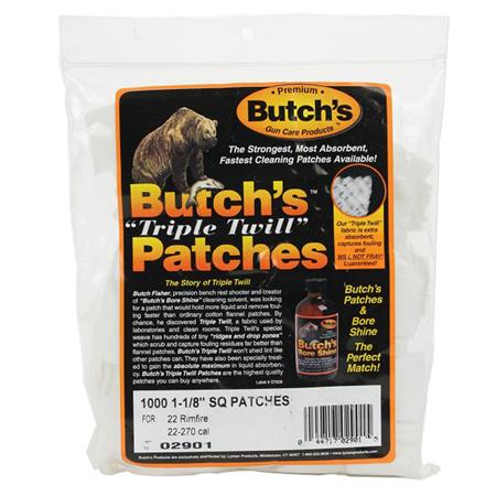 Lyman 02901 Butch's Triple Twill .22/.270 Cal 1000-Piece Gun Cleaning Patches 