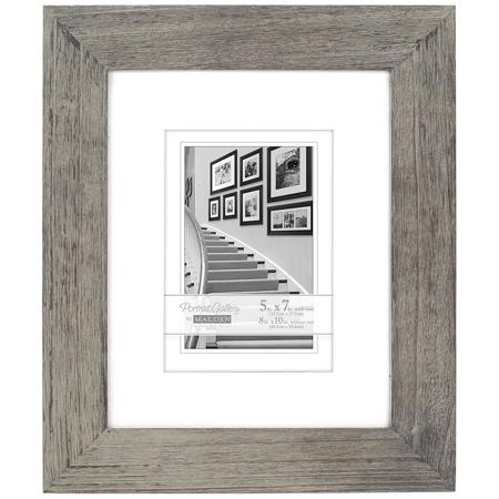 Malden International Manhattan Wood Picture Frame Holds 5x7 Mat