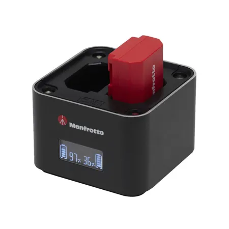 Manfrotto ProCUBE 3 Professional Twin Charger for Select Canon Batteries