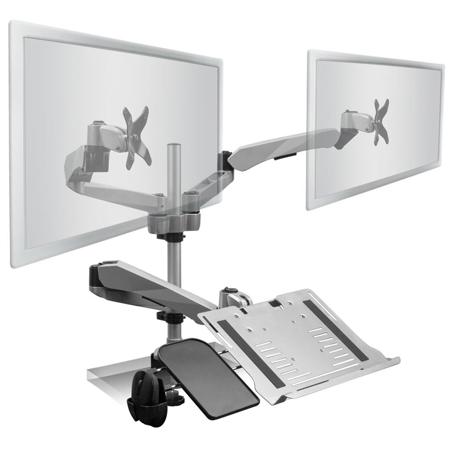 Mount It Mi 75926 Dual Arm Articulating Computer Monitor Desk Clamp Base Mi 75926 Dual Arm Articulating Computer, Articulating Computer Monitor Arm