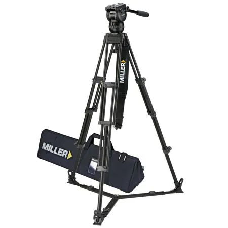 Miller CX2 Fluid Head with Toggle 3-Section Al Alloy Tripod & On Ground Spreader