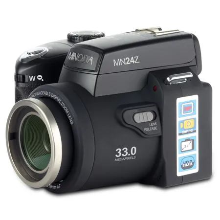 Minolta MN24Z 33MP Full HD Digital Camera w/Telephoto and Wide