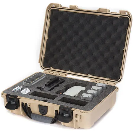 Nanuk 910 Hard Case w/Foam Insert for DJI Mini SE Fly More Kit, Tan, Open Box